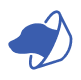Dog with neck cone icon