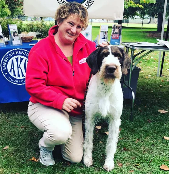 Laura Reeves and her dog