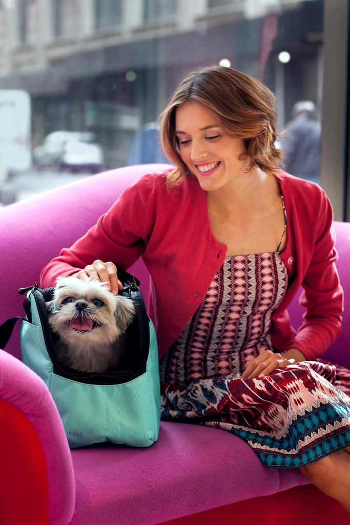 Sleepypod woman and her dog